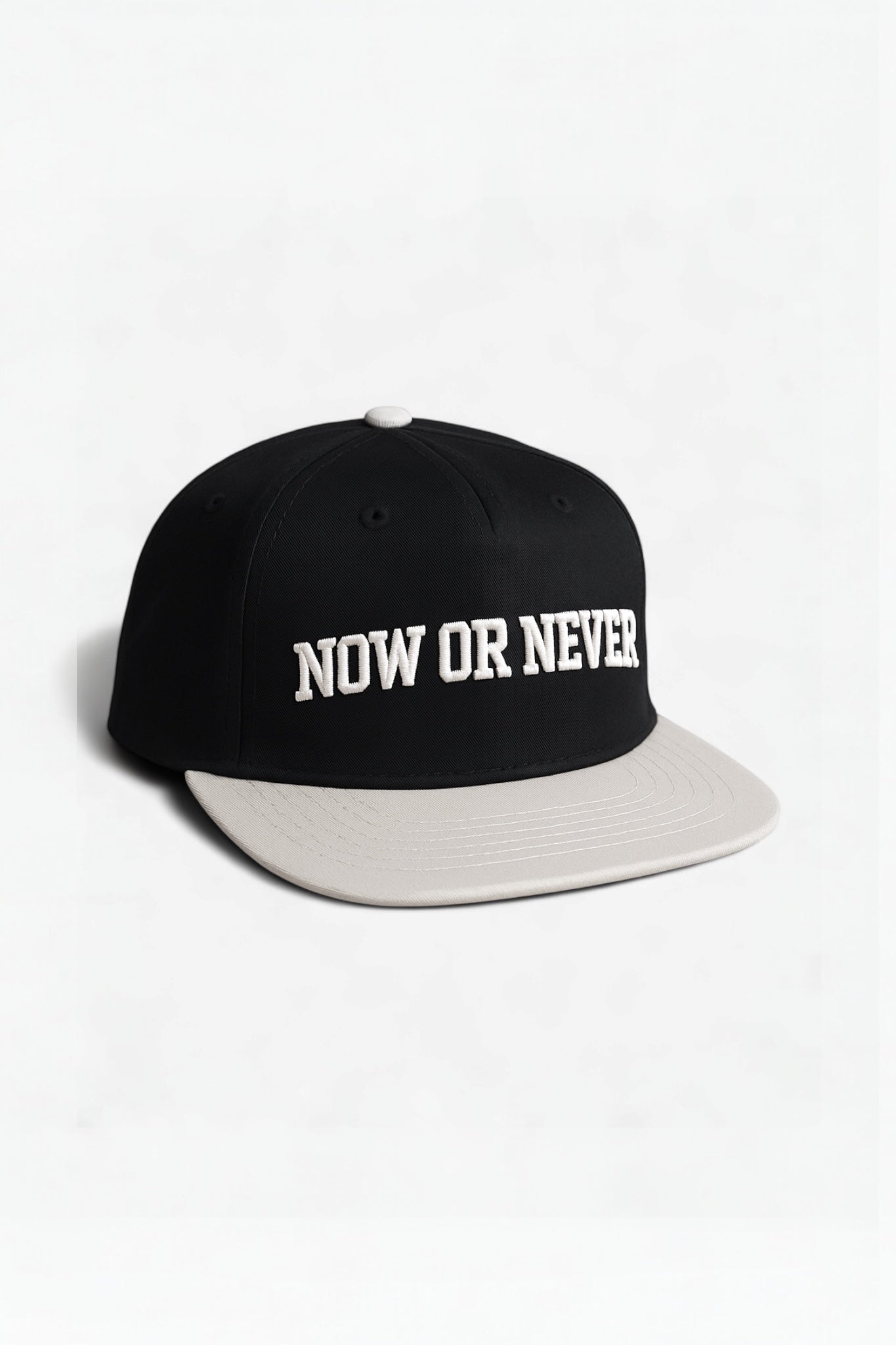 Varsity Five Panel Snapback (Black/Natural)