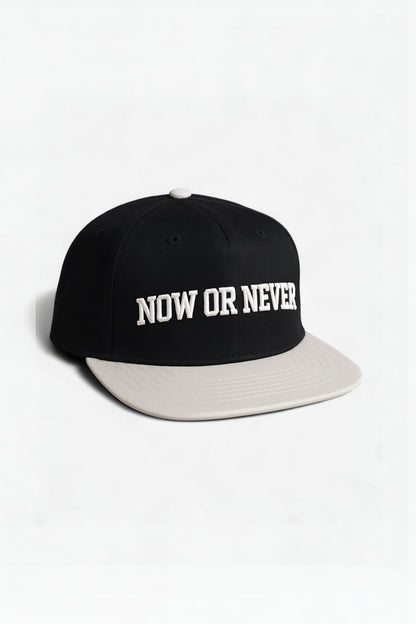 Varsity Five Panel Snapback (Black/Natural)