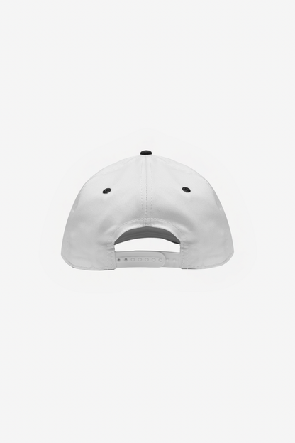 Five Panel Structured Snapback (White/Black)