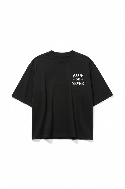 Timeless Oversized Graphic Tee (Black)
