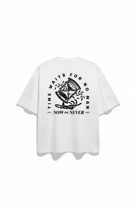 Timeless Oversized Graphic Tee (White)
